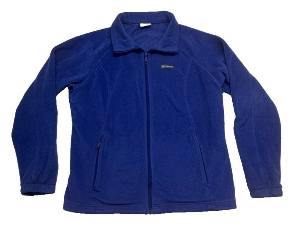Columbia Jacket Womens XL Sawyer Rapids Fleece Purple Blue Full Zip Outdoor